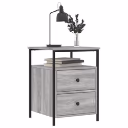 vidaXL Comodino Grigio Sonoma 44x45x60 cm in Legno Multistrato - Vista aggiuntiva 3