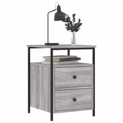 Comodini 2 pz Grigio Sonoma 44x45x60 cm in Legno Multistratocod mxl 102339 - Vista aggiuntiva 3