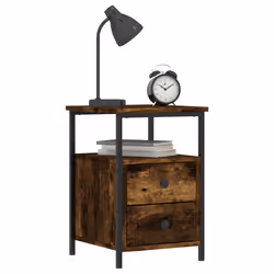 Comodini 2 pz Rovere Fumo 34x35,5x50 cm in Legno Multistratocod mxl 78374 - Vista aggiuntiva 3