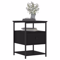 VidaXL 826024 comodino Nero - Vista aggiuntiva 4