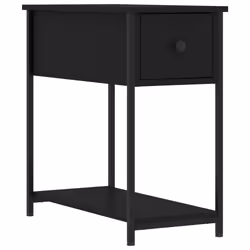 Comodino Nero 30x60x60 cm in Legno Multistratocod mxl 78380 - Vista aggiuntiva 2