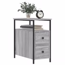 Comodino Grigio Sonoma 30x60x60 cm in Legno Multistratocod mxl 126280 - Vista aggiuntiva 3