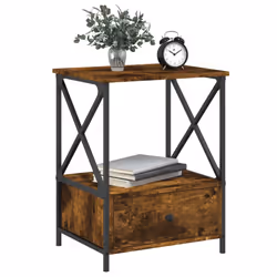 Comodini 2 pz Rovere Fumo 50x41x65 cm in Legno Multistratocod mxl 129929 - Vista aggiuntiva 3