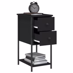VidaXL 826093 comodino Nero - Vista aggiuntiva 4