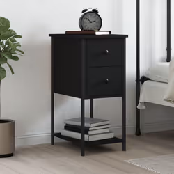 VidaXL 826094 comodino Nero