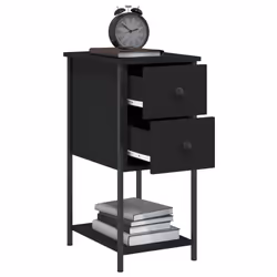 VidaXL 826094 comodino Nero - Vista aggiuntiva 4
