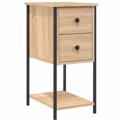 Comodino Rovere Sonoma 32x42x70 cm in Legno Multistratocod mxl 126295 - Vista aggiuntiva 2