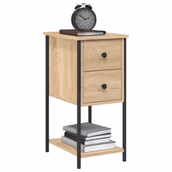 Comodino Rovere Sonoma 32x42x70 cm in Legno Multistratocod mxl 126295 - Vista aggiuntiva 3
