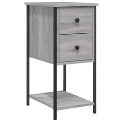 VidaXL 826099 comodino Grigio, Quercia