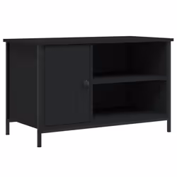 Mobile Porta TV Nero 80x40x50 cm in Legno Multistratocod mxl 126514 - Vista aggiuntiva 2