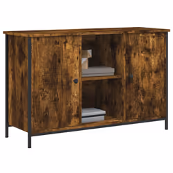 Mobile TV Rovere Fumo 100x35x65 cm in Legno Multistratocod mxl 126508 - Vista aggiuntiva 3