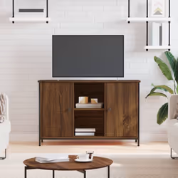 Questo classico mobile porta TV è un'aggiunta sia pratica che accattivante per i vostri interni. Materiale resistente: Il leg ...