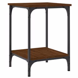 Tavolino da Salotto Rovere Marrone 40x40x55cm Legno Multistratocod mxl 118852 - Vista aggiuntiva 2