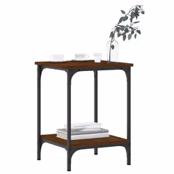 Tavolino da Salotto Rovere Marrone 40x40x55cm Legno Multistratocod mxl 118852 - Vista aggiuntiva 3