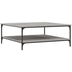 Tavolino Salotto Grigio Sonoma 100x100x40 cm Legno Multistrato vidaXL