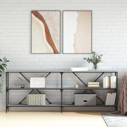 Tavolino Grigio Sonoma 200x30x75cm in Legno Multistrato e Ferrocod mxl 78578