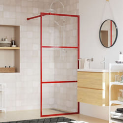 Parete per Doccia Walk-in, Box doccia Vetro Trasparente esg 80x195 cm Rossa Vidaxl 52656