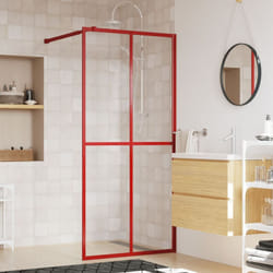 Parete per Doccia Walk-in, Box doccia Vetro Trasparente esg 100x195cm Rossa Vidaxl 77475