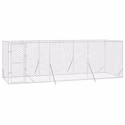 Cuccia per Cani da Esterno Argento 6x2x2 m in Acciaio Zincatocod mxl 117729 - Vista aggiuntiva 3