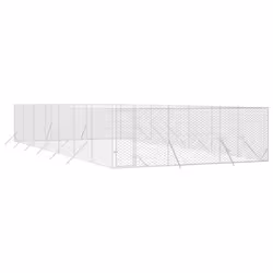 Cuccia per Cani da Esterno Argento 6x14x2 m in Acciaio Zincatocod mxl 93813 - Vista aggiuntiva 3