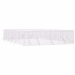 Cuccia per Cani da Esterno Argento 8x12x2 m in Acciaio Zincatocod mxl 117728 - Vista aggiuntiva 3