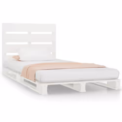 vidaXL Giroletto Bianco 90x190 cm Single in Legno Massello di Pino - Vista aggiuntiva 2