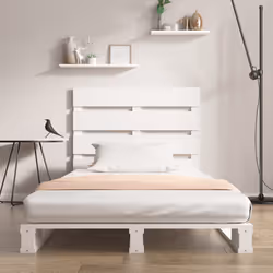 vidaXL Giroletto Bianco 90x190 cm Single in Legno Massello di Pino - Vista aggiuntiva 3