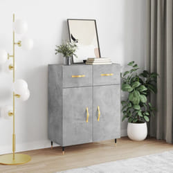 Credenza, Madia per salotto Grigio Cemento 69, 5x34x90 cm in Legno Multistrato Vidaxl