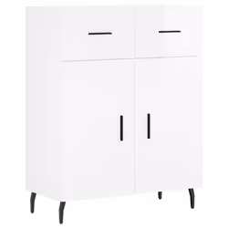 Credenza 69,5x34x90 cm in Legno Multistrato Bianco Lucidocod mxl 103914 - Vista aggiuntiva 2