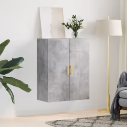 vidaXL Mobile a Parete Grigio Cemento 69,5x34x90 cm - Vista aggiuntiva 3