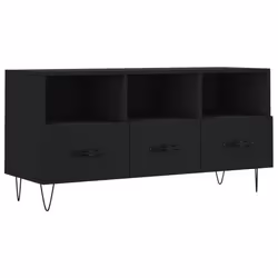 vidaXL Mobile Porta TV Nero 102x36x50 cm in Legno Multistrato - Vista aggiuntiva 2