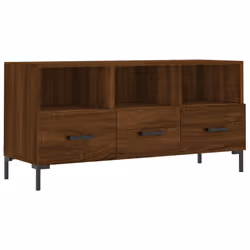 vidaXL Mobile TV Rovere Marrone 102x36x50 cm in Legno Multistrato - Vista aggiuntiva 2