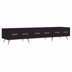 vidaXL Mobile Porta TV Nero 150x36x30 cm in Legno Multistrato - Vista aggiuntiva 2