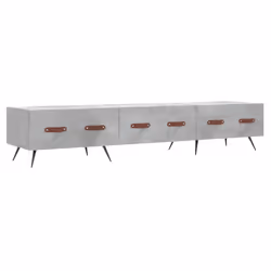 Mobile Porta TV Grigio Cemento 150x36x30 cm Legno Multistratocod mxl 104324 - Vista aggiuntiva 2