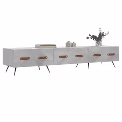 Mobile Porta TV Grigio Cemento 150x36x30 cm Legno Multistratocod mxl 104324 - Vista aggiuntiva 3