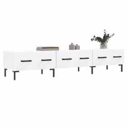 Mobile Porta TV Bianco 150x36x30 cm in Legno Multistratocod mxl 103609 - Vista aggiuntiva 3