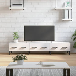 Mobile Porta TV Bianco Lucido 150x36x30 cm in Legno Multistratocod mxl 127999