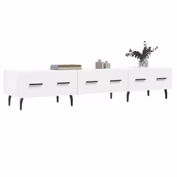 Mobile Porta TV Bianco 150x36x30 cm in Legno Multistratocod mxl 127546 - Vista aggiuntiva 3
