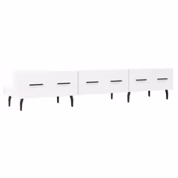 Mobile Porta TV Bianco Lucido 150x36x30 cm in Legno Multistratocod mxl 128004 - Vista aggiuntiva 2