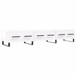 Mobile Porta TV Bianco Lucido 150x36x30 cm in Legno Multistratocod mxl 79958 - Vista aggiuntiva 2