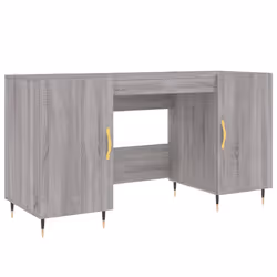 Scrivania Grigio Sonoma 140x50x75 cm in Legno Multistratocod mxl 128812 - Vista aggiuntiva 2