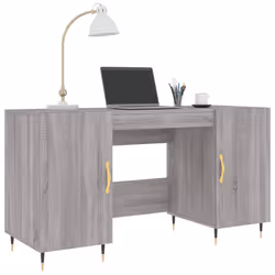 Scrivania Grigio Sonoma 140x50x75 cm in Legno Multistratocod mxl 128812 - Vista aggiuntiva 3