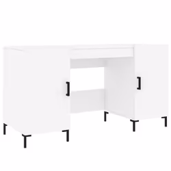 Scrivania Bianca 140x50x75 cm in Legno Multistratocod mxl 79608 - Vista aggiuntiva 2