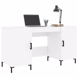 Scrivania Bianca 140x50x75 cm in Legno Multistratocod mxl 79608 - Vista aggiuntiva 3