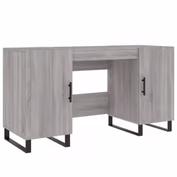 vidaXL Scrivania Grigio Sonoma 140x50x75 cm in Legno Multistrato - Vista aggiuntiva 2
