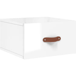 Comodino a Muro Bianco Lucido 35x35x20 cm vidaXL