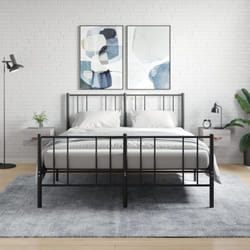 Vidaxl - Set 2 Comodini da Camera da Letto, Tavolini da notte a Muro Grigio Sonoma 35x35x20 cm
