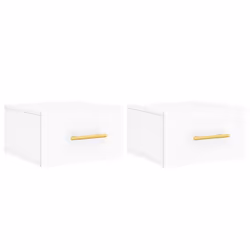 Comodini a Muro 2 pz Bianchi 35x35x20 cmcod mxl 79569 - Vista aggiuntiva 2