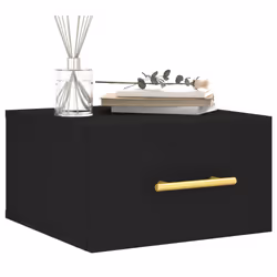 Comodino a Muro Nero 35x35x20 cmcod mxl 127551 - Vista aggiuntiva 3