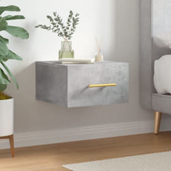 Comodino a Muro Grigio Cemento 35x35x20 cm Vidaxl